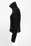 ISSEY MIYAKE FW 2004 BLACK GRAPHIC DOUBLE ZIP SWEATER