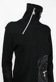 ISSEY MIYAKE FW 2004 BLACK GRAPHIC DOUBLE ZIP SWEATER