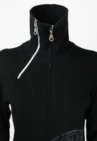ISSEY MIYAKE FW 2004 BLACK GRAPHIC DOUBLE ZIP SWEATER