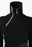 ISSEY MIYAKE FW 2004 BLACK GRAPHIC DOUBLE ZIP SWEATER