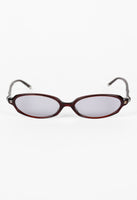 ISSEY MIYAKE BURGUNDY SILVER TIP SUNGLASSES