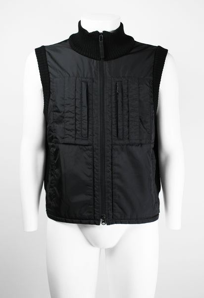ISSEY MIYAKE MEN FW 2000 NYLON AND WOOL KNIT VEST