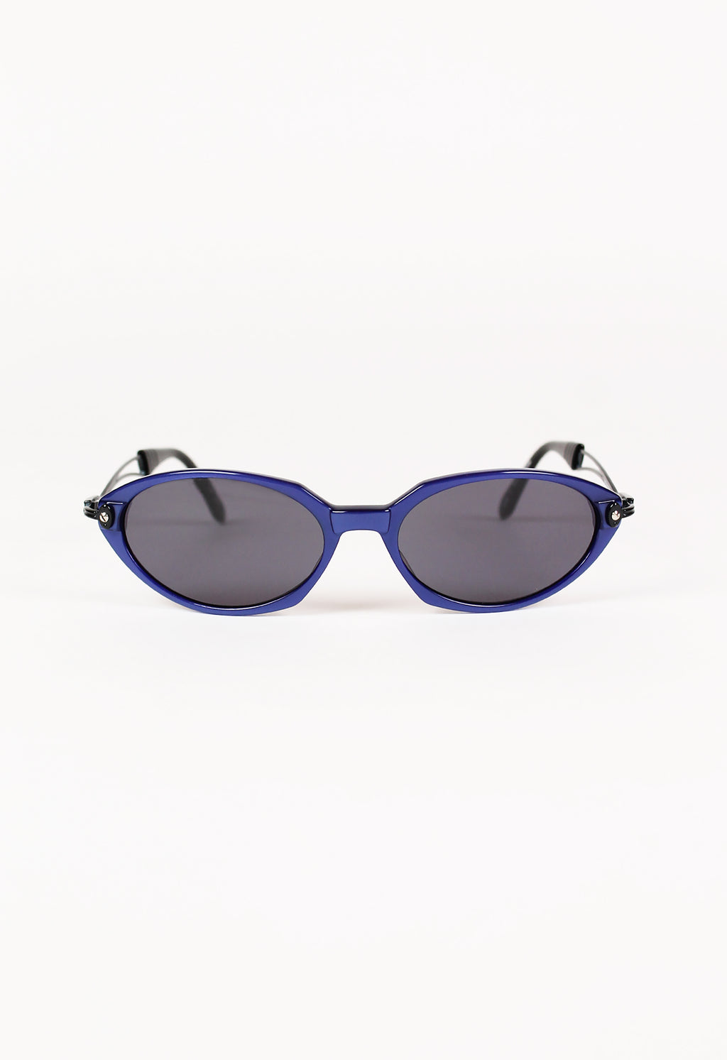 JEAN PAUL GAULTIER JPG 1990'S BLUE ANGULAR SUNGLASSES