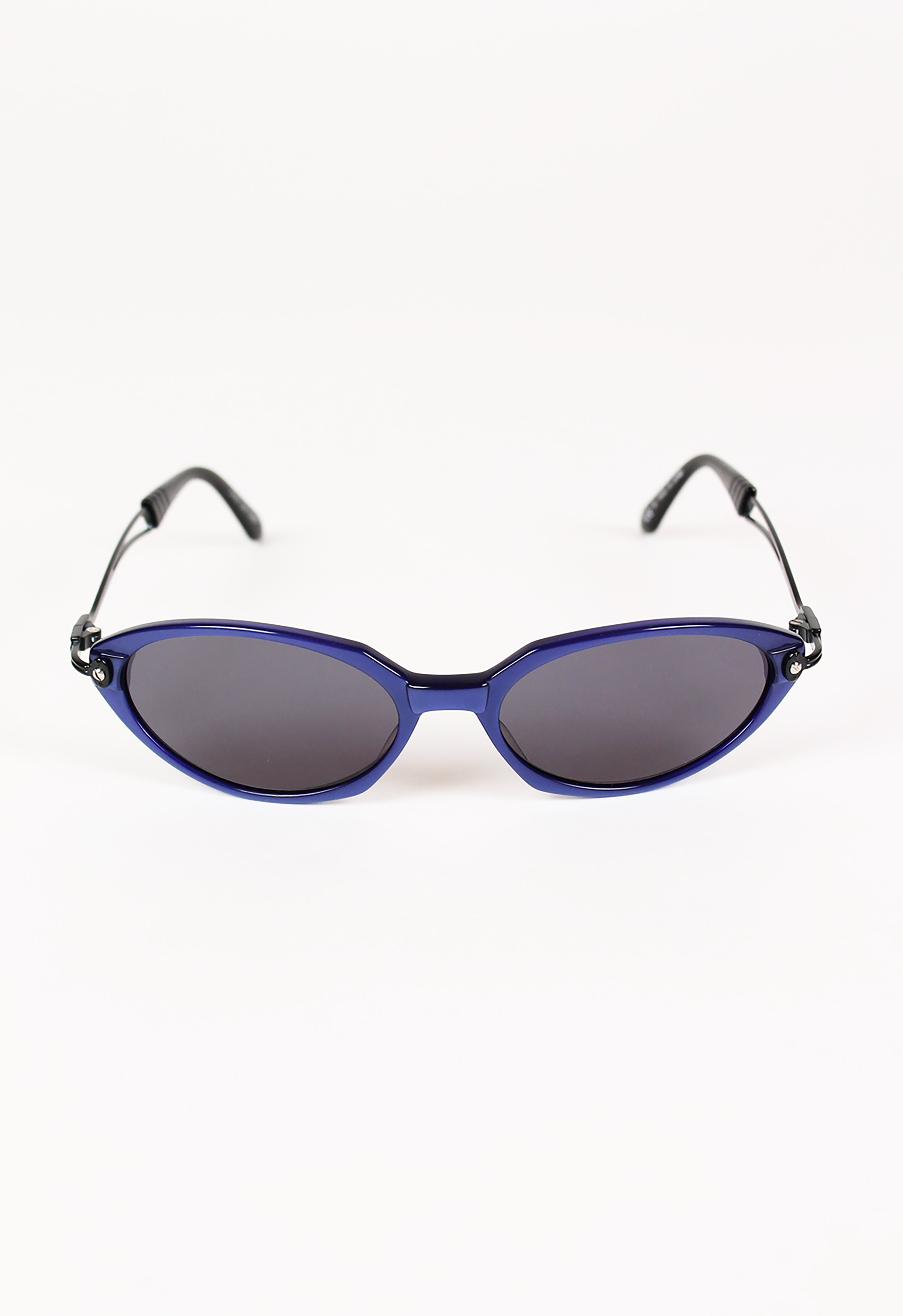 JEAN PAUL GAULTIER JPG 1990'S BLUE ANGULAR SUNGLASSES