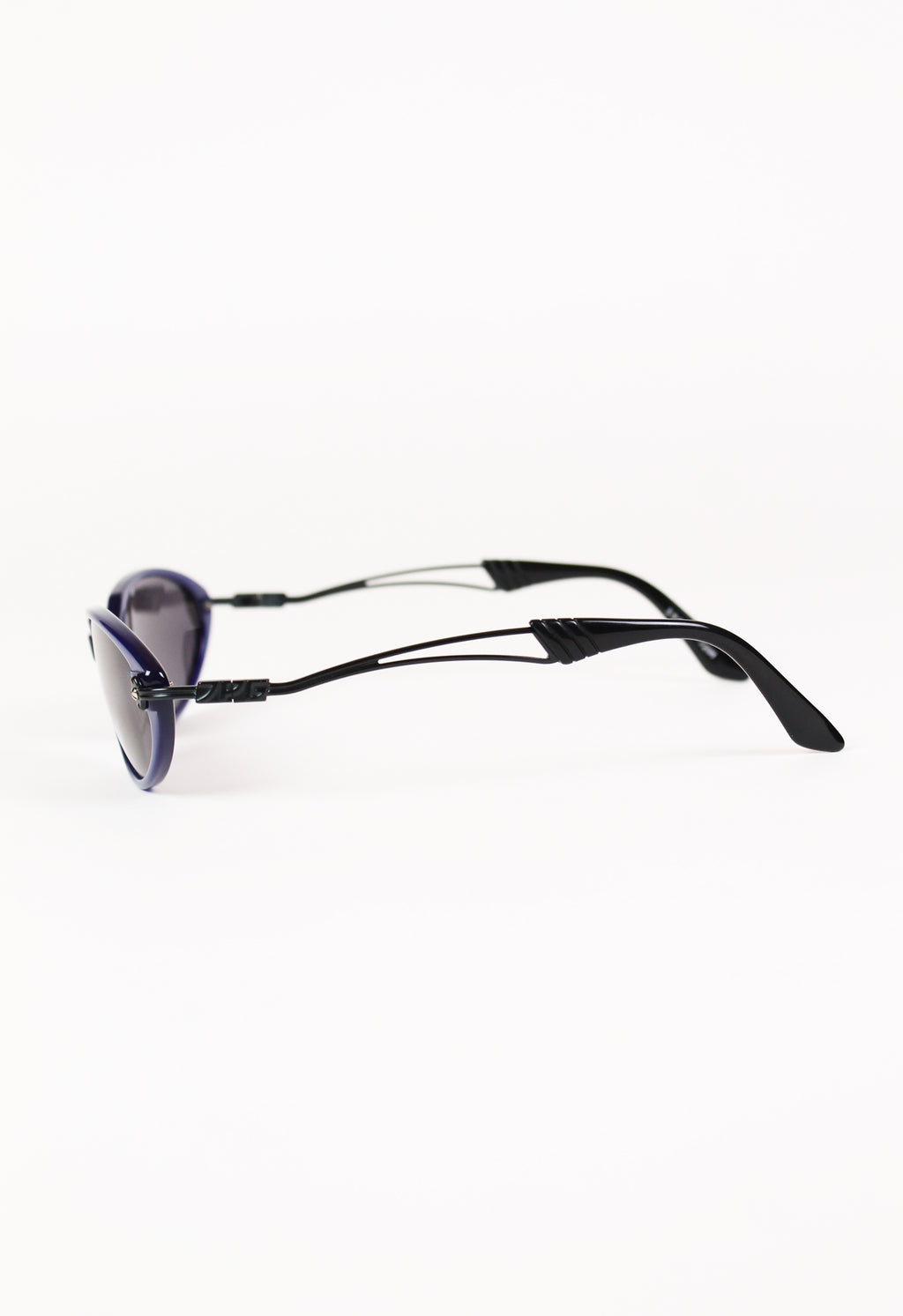JEAN PAUL GAULTIER JPG 1990'S BLUE ANGULAR SUNGLASSES