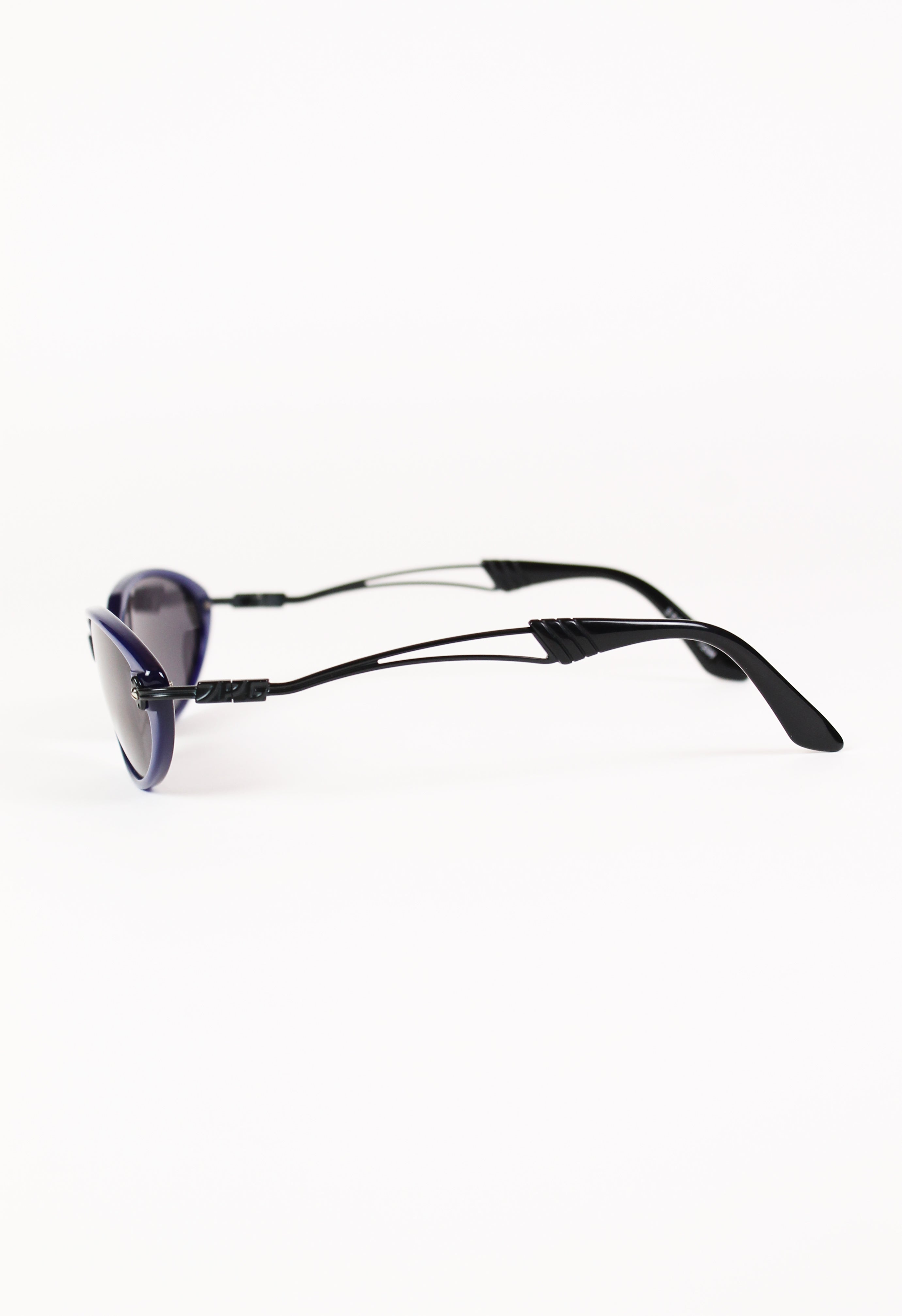 JEAN PAUL GAULTIER JPG 1990'S BLUE ANGULAR SUNGLASSES