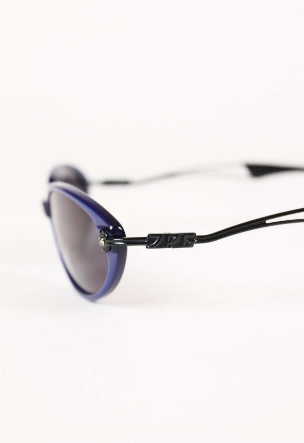 JEAN PAUL GAULTIER JPG 1990'S BLUE ANGULAR SUNGLASSES