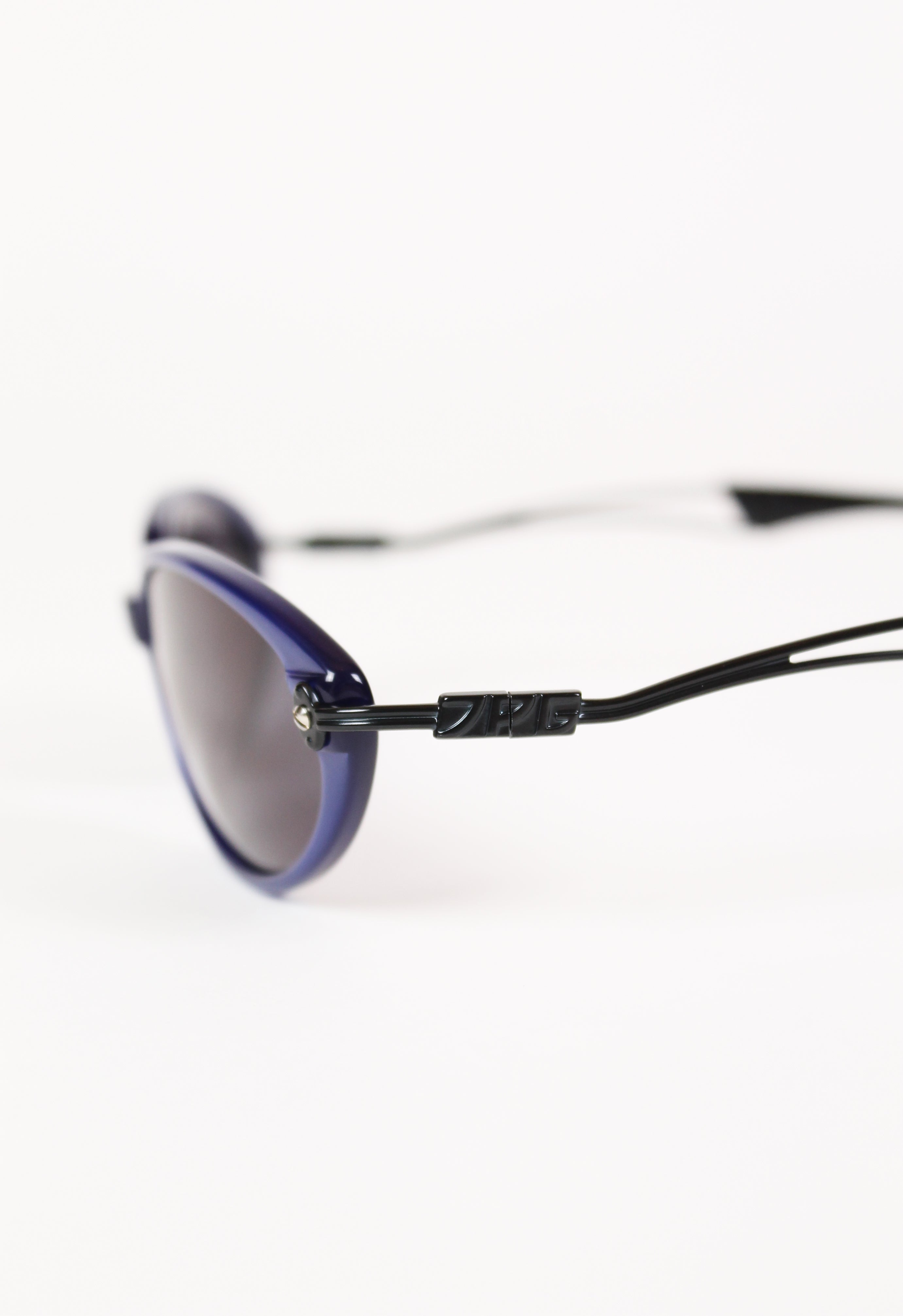 JEAN PAUL GAULTIER JPG 1990'S BLUE ANGULAR SUNGLASSES