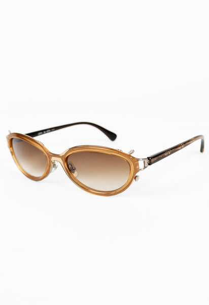 JEAN PAUL GAULTIER 1990'S CARAMEL SKELETON SUNGLASSES