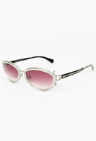 JEAN PAUL GAULTIER 1990'S PINK LENS SKELETON SUNGLASSES