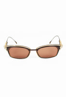 JEAN PAUL GAULTIER 1990'S BROWN TRIPLE LAYERED SUNGLASSES
