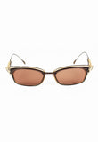 JEAN PAUL GAULTIER 1990'S BROWN TRIPLE LAYERED SUNGLASSES