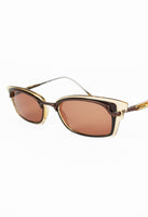 JEAN PAUL GAULTIER 1990'S BROWN TRIPLE LAYERED SUNGLASSES