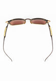 JEAN PAUL GAULTIER 1990'S BROWN TRIPLE LAYERED SUNGLASSES