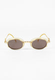 JEAN PAUL GAULTIER SS 1995 GOLD TRANSLUCENT LAYERED GOGGLE SUNGLASSES