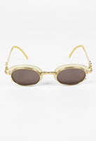 JEAN PAUL GAULTIER SS 1995 GOLD TRANSLUCENT LAYERED GOGGLE SUNGLASSES