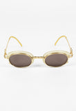 JEAN PAUL GAULTIER SS 1995 GOLD TRANSLUCENT LAYERED GOGGLE SUNGLASSES