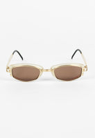 JEAN PAUL GAULTIER 1990'S GOLD TRANSLUCENT GOGGLE SUNGLASSES