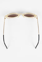 JEAN PAUL GAULTIER 1990'S GOLD TRANSLUCENT GOGGLE SUNGLASSES