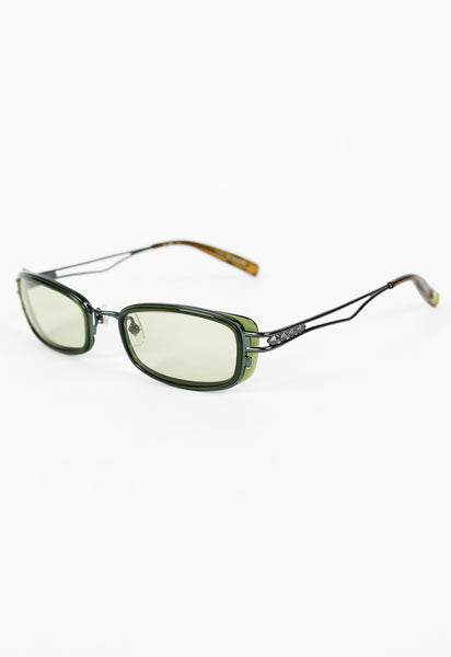 JEAN PAUL GAULTIER 1990'S GREEN LAYERED SUNGLASSES