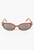 JEAN PAUL GAULTIER 1990'S METALLIC ORANGE BENDY STRAW SUNGLASSES