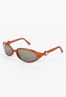 JEAN PAUL GAULTIER 1990'S METALLIC ORANGE BENDY STRAW SUNGLASSES