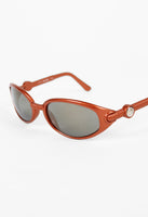 JEAN PAUL GAULTIER 1990'S METALLIC ORANGE BENDY STRAW SUNGLASSES