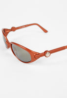 JEAN PAUL GAULTIER 1990'S METALLIC ORANGE BENDY STRAW SUNGLASSES