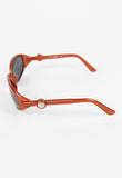 JEAN PAUL GAULTIER 1990'S METALLIC ORANGE BENDY STRAW SUNGLASSES