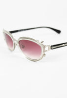 JEAN PAUL GAULTIER 1990'S PINK LENS SKELETON SUNGLASSES