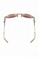 JEAN PAUL GAULTIER 1990'S GOLD SPRING AND HOOP PIERCING SUNGLASSES