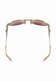JEAN PAUL GAULTIER 1990'S GOLD SPRING AND HOOP PIERCING SUNGLASSES