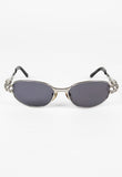 JEAN PAUL GAULTIER 1990'S SILVER SRING AND HOOP PIERCING SUNGLASSES