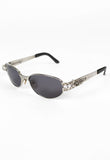 JEAN PAUL GAULTIER 1990'S SILVER SRING AND HOOP PIERCING SUNGLASSES