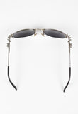 JEAN PAUL GAULTIER 1990'S SILVER SRING AND HOOP PIERCING SUNGLASSES