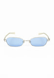JEAN PAUL GAULTIER 1990'S TITANIUM SILVER TRANSLUCENT CASED SUNGLASSES