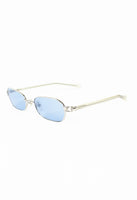 JEAN PAUL GAULTIER 1990'S TITANIUM SILVER TRANSLUCENT CASED SUNGLASSES