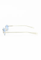 JEAN PAUL GAULTIER 1990'S TITANIUM SILVER TRANSLUCENT CASED SUNGLASSES