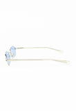 JEAN PAUL GAULTIER 1990'S TITANIUM SILVER TRANSLUCENT CASED SUNGLASSES