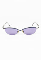 JEAN PAUL GAULTIER 1990'S TITANIUM SUSPENDED IRIDESCENT DRIP SUNGLASSES