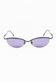 JEAN PAUL GAULTIER 1990'S TITANIUM SUSPENDED IRIDESCENT DRIP SUNGLASSES