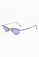 JEAN PAUL GAULTIER 1990'S TITANIUM SUSPENDED IRIDESCENT DRIP SUNGLASSES