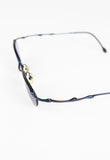JEAN PAUL GAULTIER 1990'S TITANIUM SUSPENDED IRIDESCENT DRIP SUNGLASSES
