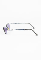 JEAN PAUL GAULTIER 1990'S TITANIUM SUSPENDED IRIDESCENT DRIP SUNGLASSES