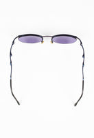 JEAN PAUL GAULTIER 1990'S TITANIUM SUSPENDED IRIDESCENT DRIP SUNGLASSES