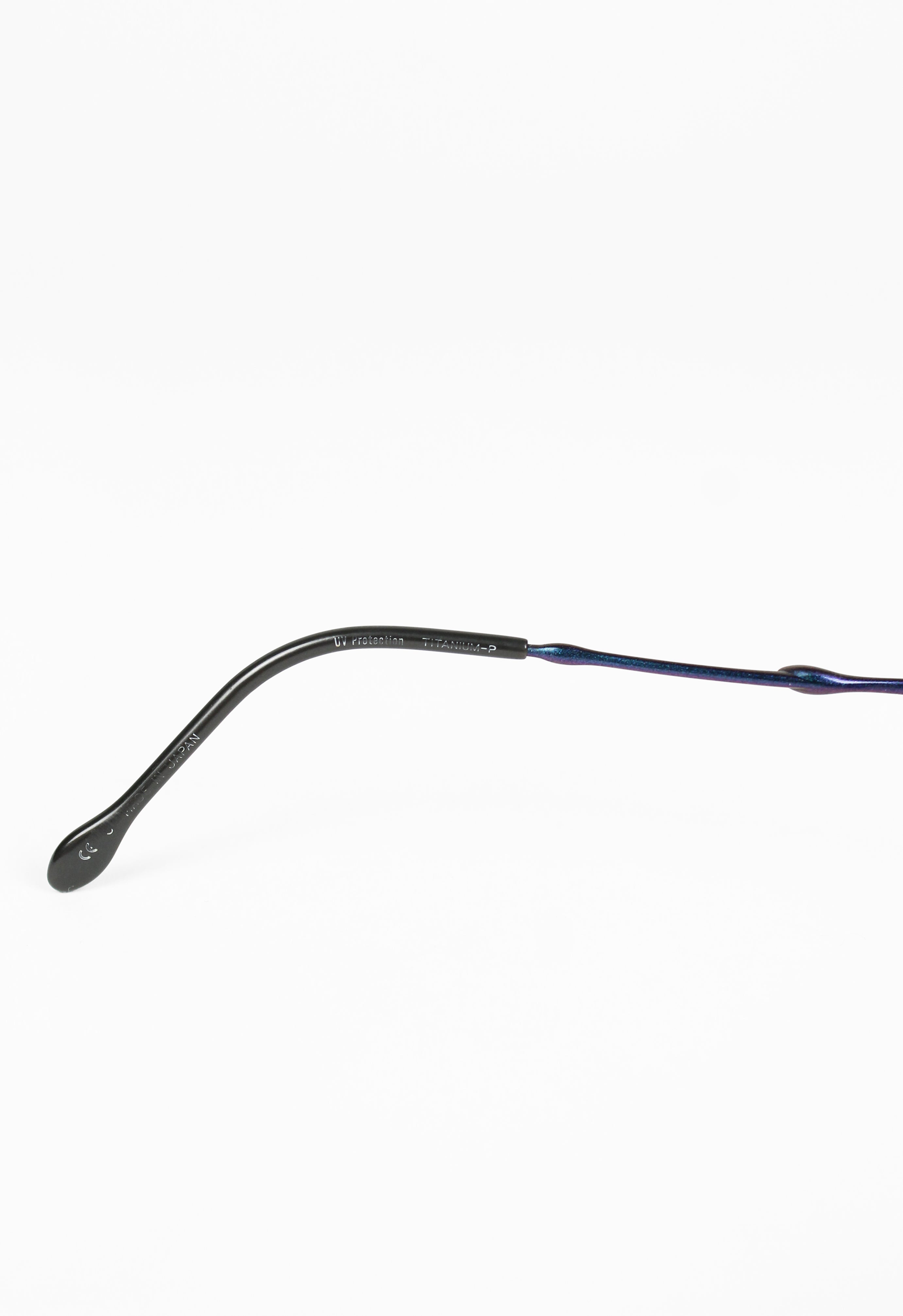 JEAN PAUL GAULTIER 1990'S TITANIUM SUSPENDED IRIDESCENT DRIP SUNGLASSES