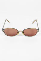 JEAN PAUL GAULTIER 1990'S TWO TONE METAL PERFORATED SUNGLASSES