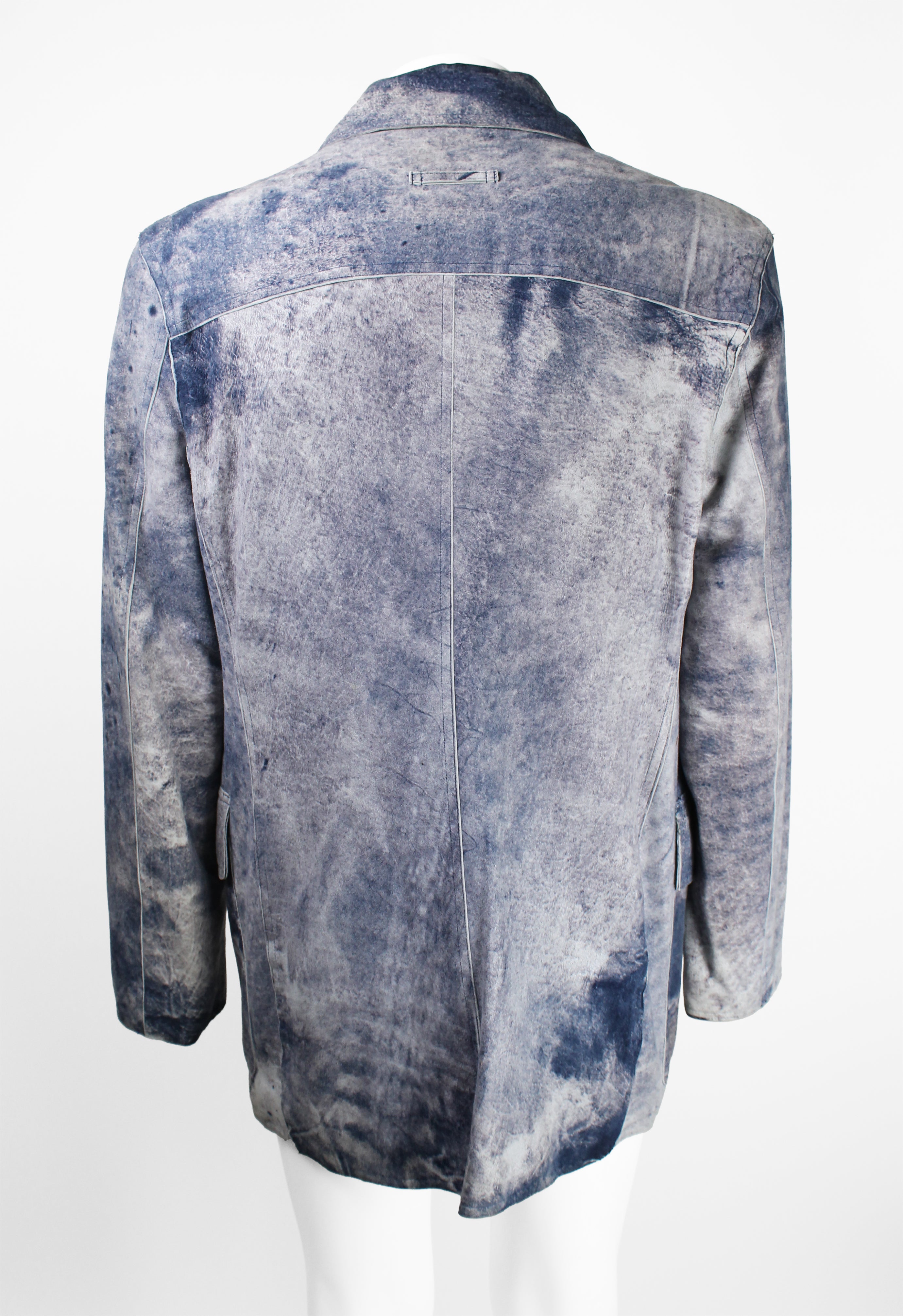 JEAN PAUL GAULTIER FW 2000 BLUE DYED SUEDE JACKET