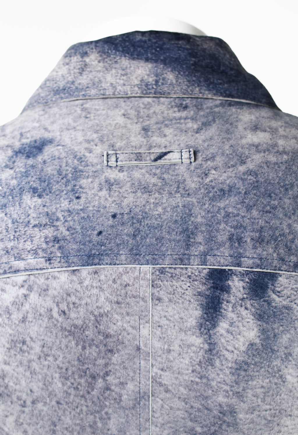 JEAN PAUL GAULTIER FW 2000 BLUE DYED SUEDE JACKET