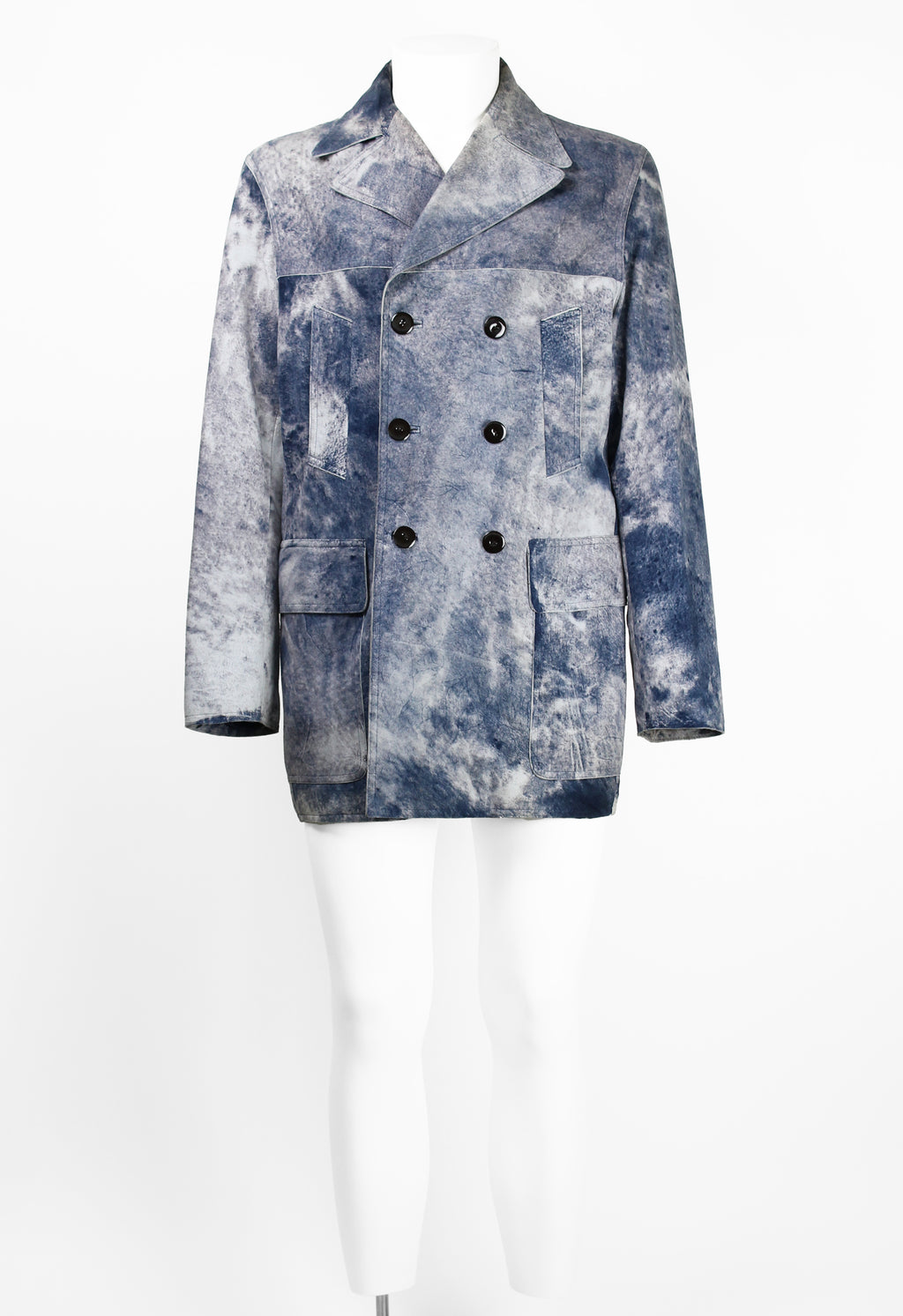 JEAN PAUL GAULTIER FW 2000 BLUE DYED SUEDE JACKET